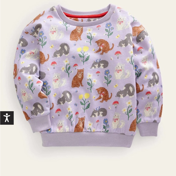 Mini Boden Cat Relaxed Printed Sweatshirt (Sz. 8-9) - Picture 3 of 4